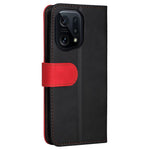 For Oppo Find X5 Protective Phone Cover, Dual-color Splicing Magnetic Clasp Stand Wallet PU Leather Case