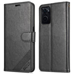 AZNS For Oppo K10 4G/Realme 9i Textured PU Leather + TPU Cover Magnetic Clasp Wallet Stand Case