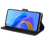 AZNS For Oppo K10 4G/Realme 9i Textured PU Leather + TPU Cover Magnetic Clasp Wallet Stand Case