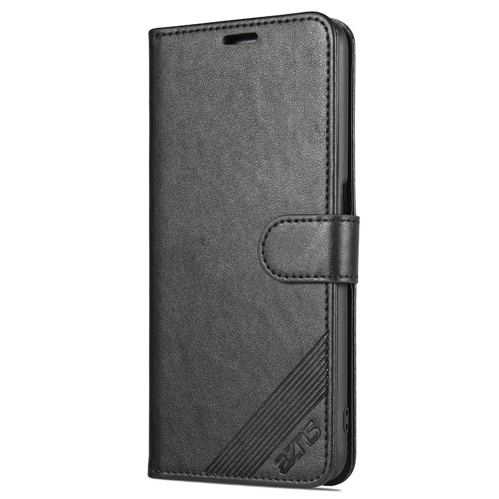 AZNS For Oppo K10 4G/Realme 9i Textured PU Leather + TPU Cover Magnetic Clasp Wallet Stand Case