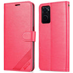 AZNS For Oppo K10 4G/Realme 9i Textured PU Leather + TPU Cover Magnetic Clasp Wallet Stand Case