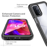 3-i-1 Hybridtelefoncover til Oppo A54 5G/A74 5G Fuld beskyttelse Anti-drop aftageligt telefoncover med PET skærmbeskytter