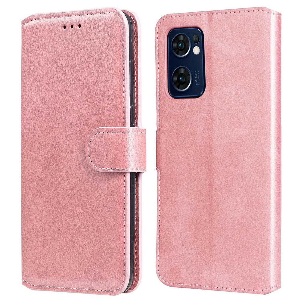 For Oppo Reno7 5G (Global)/Find X5 Lite PU Leather Cover Wallet Stand Function Inner TPU Case