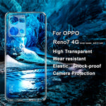IMAK UX-5-serien för Oppo Reno7 4G / F21 Pro 4G / Reno8 4G genomskinligt skal reptåligt mjukt TPU stötsäkert mobilskydd