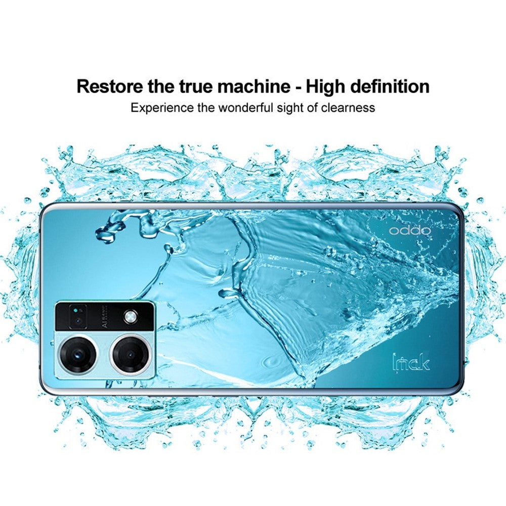 IMAK UX-5-serien för Oppo Reno7 4G / F21 Pro 4G / Reno8 4G genomskinligt skal reptåligt mjukt TPU stötsäkert mobilskydd