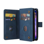 For Oppo Find X5 Pro Zipper Wallet Case with 15 Card Slots and Strap Leather Phone Cover
