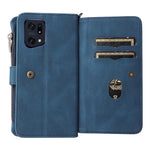 For Oppo Find X5 Pro Zipper Wallet Case with 15 Card Slots and Strap Leather Phone Cover