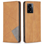 For Oppo A57 (2022) 5G / A77 5G Leather Case with Card Holder Imprinting Pattern Phone Stand Cover