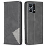 For Oppo Reno7 4G / F21 Pro 4G Leather Case with Card Holder Imprinting Pattern Phone Stand Cover