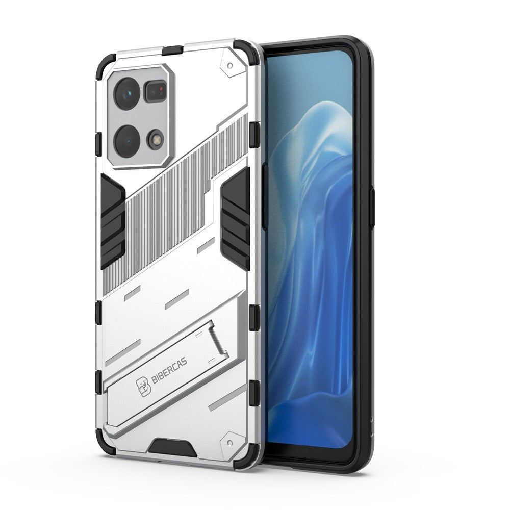 For Oppo Reno7 4G Back Case Kickstand PC Soft TPU Phone Cover
