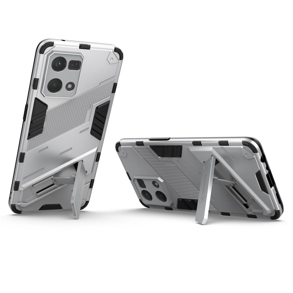 For Oppo Reno7 4G Back Case Kickstand PC Soft TPU Phone Cover