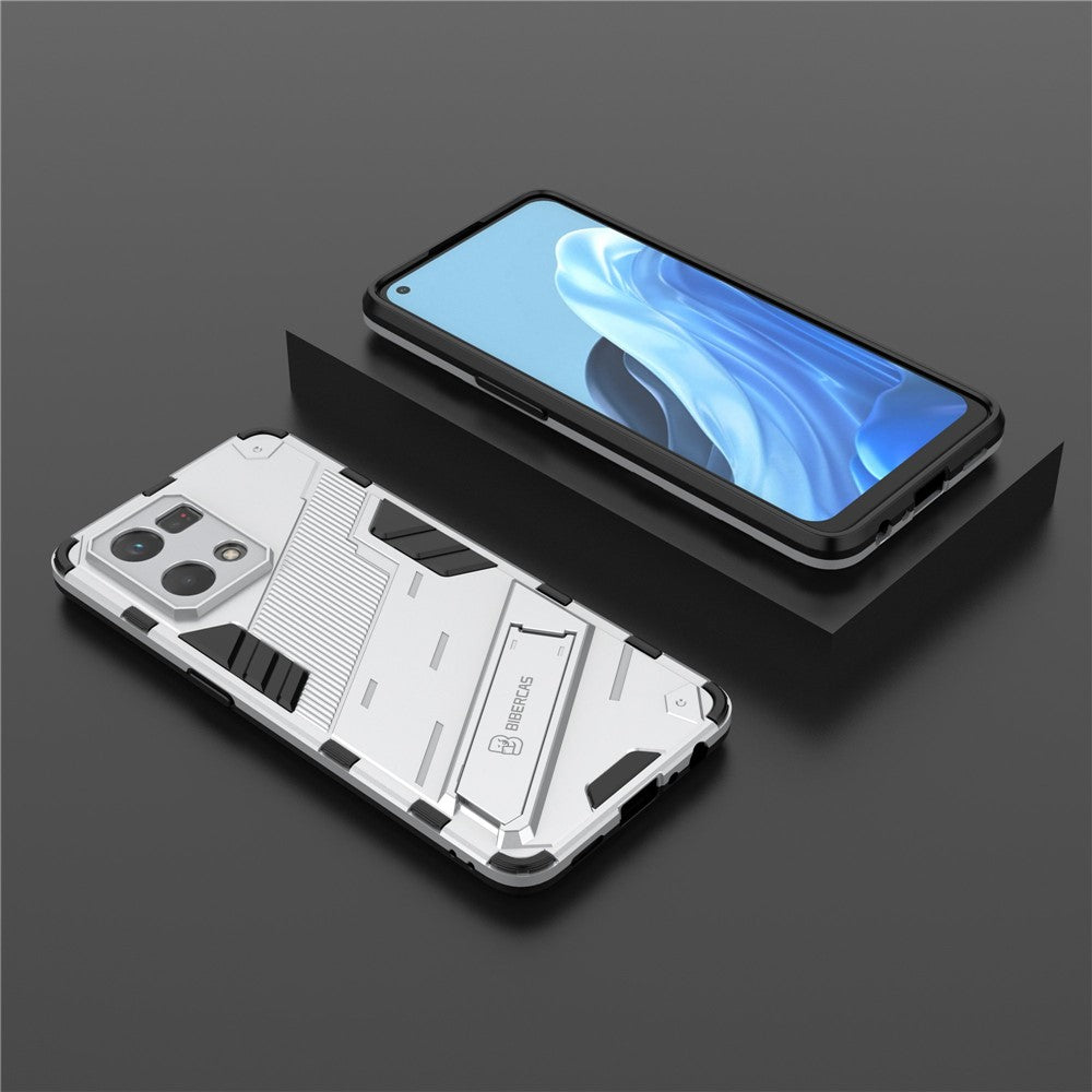 For Oppo Reno7 4G Back Case Kickstand PC Soft TPU Phone Cover