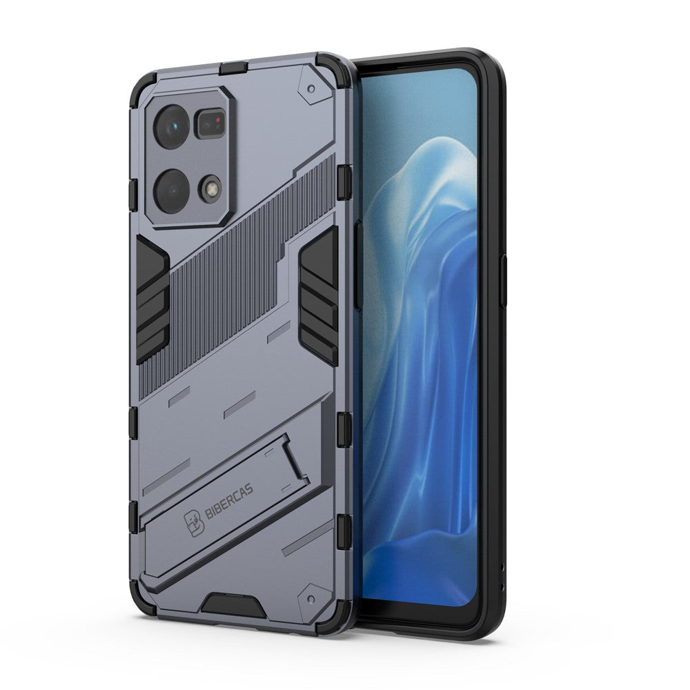 For Oppo Reno7 4G Back Case Kickstand PC Soft TPU Phone Cover