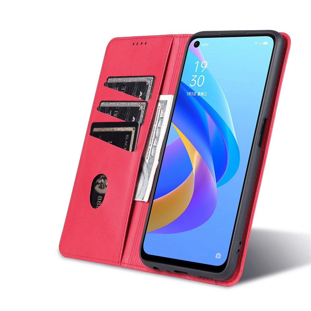 AZNS til Oppo K10 4G/A36/A76/A96 4G/Realme 9i Flip Book Folio Stand Telefoncover PU Læder Pung Magnetisk Automatisk Lukning Beskyttelsescover