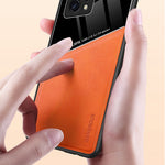 For Oppo Find X5 Pro Drop Prevention Textured Leather Coated PC + TPU Case Precise Cutouts Camera Protection Back Shell Cover