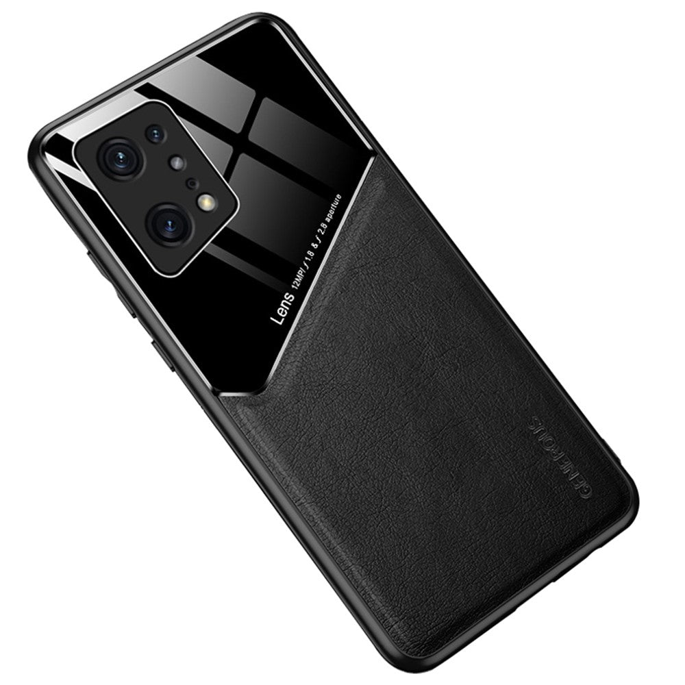 For Oppo Find X5 Pro Drop Prevention Textured Leather Coated PC + TPU Case Precise Cutouts Camera Protection Back Shell Cover