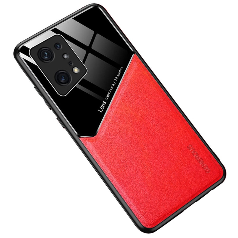 For Oppo Find X5 Pro Drop Prevention Textured Leather Coated PC + TPU Case Precise Cutouts Camera Protection Back Shell Cover