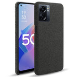Smartphone Case Shell for Oppo A57 (2022) 5G / A77 5G, Drop Resistant Solid Color Hard PC+Cloth Phone Cover