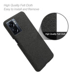 Smartphone Case Shell for Oppo A57 (2022) 5G / A77 5G, Drop Resistant Solid Color Hard PC+Cloth Phone Cover