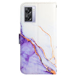 Pattern Printing Leather Series-5 for Oppo A57 (2022) 5G / A77 5G Marble Pattern Phone Guard Case PU Leather Wallet Stand Shell Protective Flip Cover