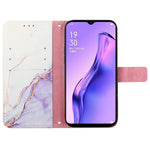 Pattern Printing Leather Series-5 for Oppo A57 (2022) 5G / A77 5G Marble Pattern Phone Guard Case PU Leather Wallet Stand Shell Protective Flip Cover