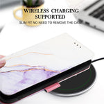 Pattern Printing Leather Series-5 for Oppo A57 (2022) 5G / A77 5G Marble Pattern Phone Guard Case PU Leather Wallet Stand Shell Protective Flip Cover