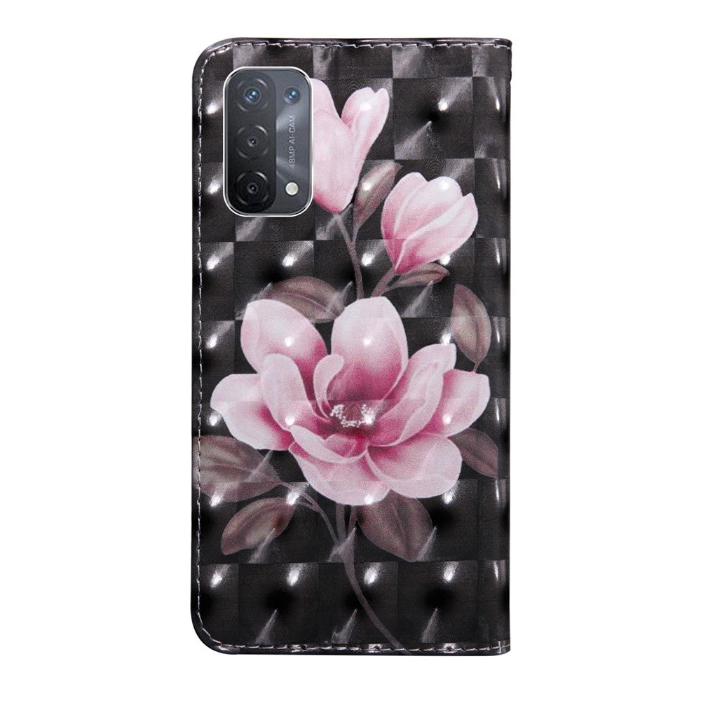 For Oppo A54 5G/A74 5G Anti-fall Wallet Phone Case Pattern Printing Phone Protector PU Leather Stand Cover