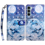 For Oppo A54 5G/A74 5G Anti-fall Wallet Phone Case Pattern Printing Phone Protector PU Leather Stand Cover