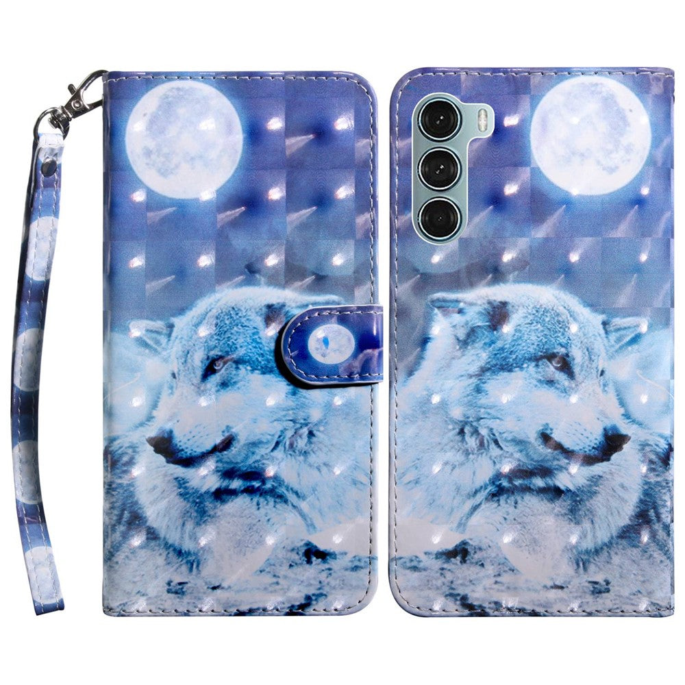 For Oppo A54 5G/A74 5G Anti-fall Wallet Phone Case Pattern Printing Phone Protector PU Leather Stand Cover