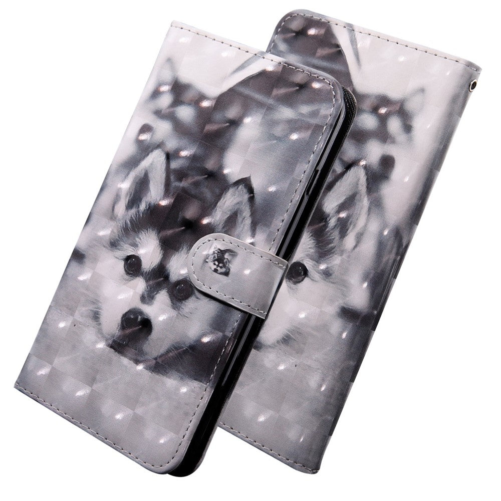 For Oppo A94 5G/A95 5G Protective Case Anti-drop Pattern Printing Phone Shell PU Leather Stand Cover with Wallet