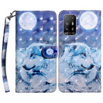 For Oppo A94 5G/A95 5G Protective Case Anti-drop Pattern Printing Phone Shell PU Leather Stand Cover with Wallet