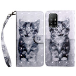 For Oppo A94 5G/A95 5G Protective Case Anti-drop Pattern Printing Phone Shell PU Leather Stand Cover with Wallet