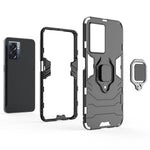Oppo A57 (2022) 5G / A77 5G / OnePlus Nord N300 5G-mobilcover med ringstøtte, robust og slidstærkt hårdt PC- og blødt TPU-rammebeskyttelsescover