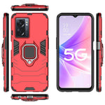 Oppo A57 (2022) 5G / A77 5G / OnePlus Nord N300 5G-mobilcover med ringstøtte, robust og slidstærkt hårdt PC- og blødt TPU-rammebeskyttelsescover