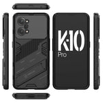 PC + TPU Case for Oppo K10 Pro 5G Anti-fall Kickstand Protective Cover Dual Layer Mobile Phone Shell