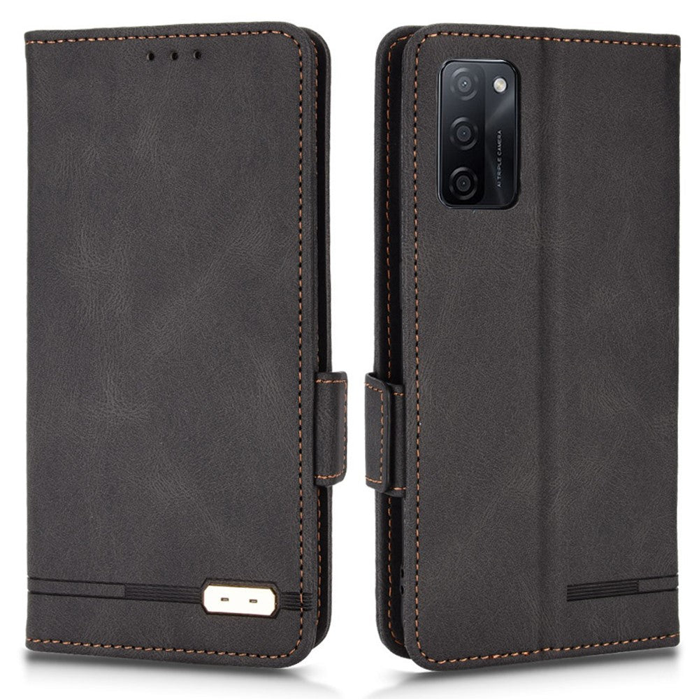 For Oppo A55s 5G Shockproof PU Leather Wallet Flip Protective Phone Case Stand TPU Interior Shell Anti-Scratch Cover