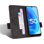 For Oppo A55s 5G Shockproof PU Leather Wallet Flip Protective Phone Case Stand TPU Interior Shell Anti-Scratch Cover