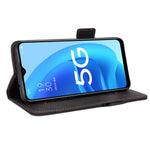 For Oppo A55s 5G Shockproof PU Leather Wallet Flip Protective Phone Case Stand TPU Interior Shell Anti-Scratch Cover