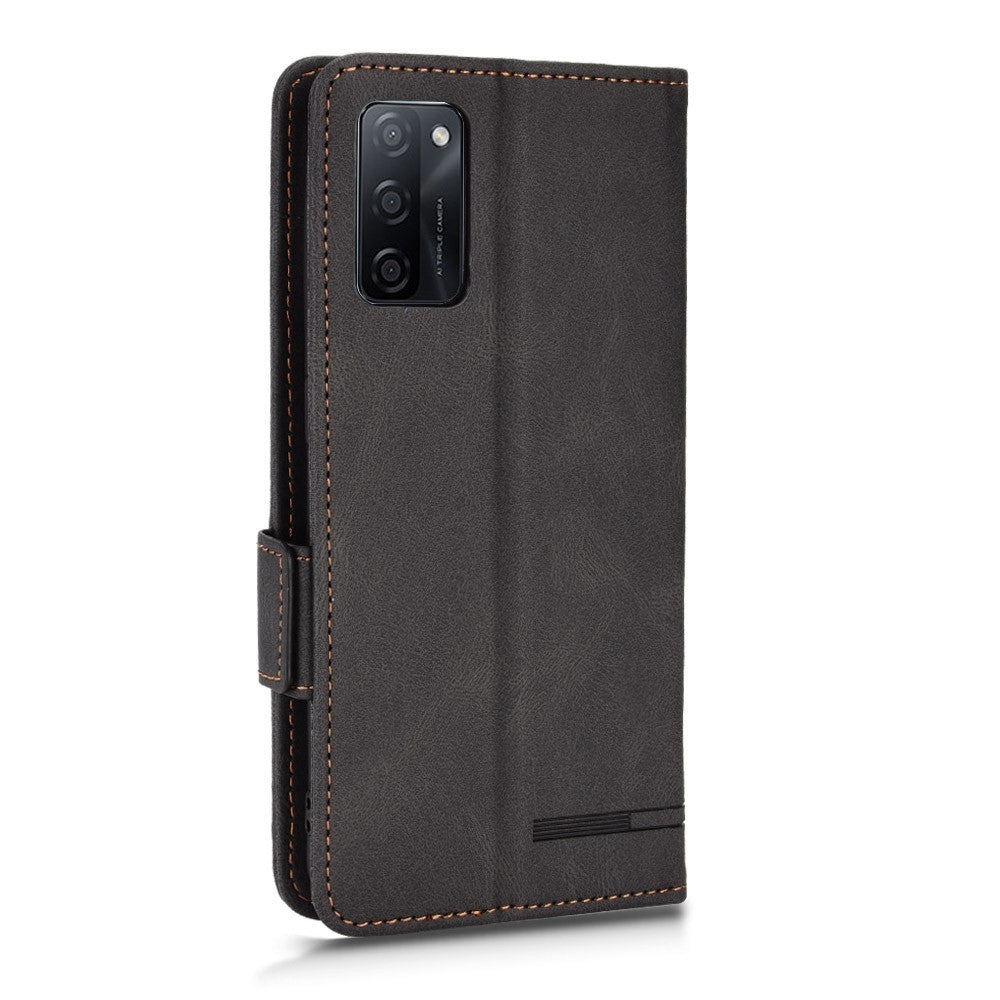 For Oppo A55s 5G Shockproof PU Leather Wallet Flip Protective Phone Case Stand TPU Interior Shell Anti-Scratch Cover