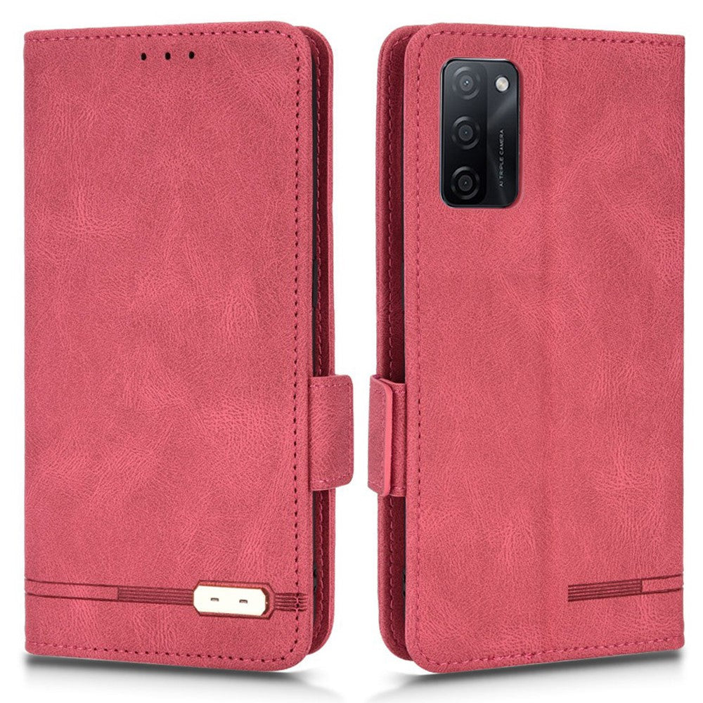For Oppo A55s 5G Shockproof PU Leather Wallet Flip Protective Phone Case Stand TPU Interior Shell Anti-Scratch Cover