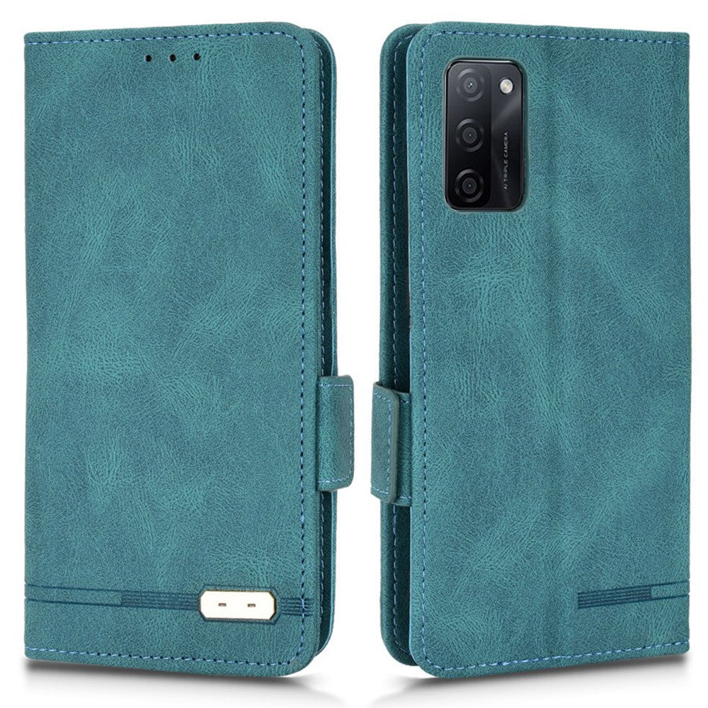 For Oppo A55s 5G Shockproof PU Leather Wallet Flip Protective Phone Case Stand TPU Interior Shell Anti-Scratch Cover