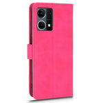 PU Leather Wallet Holster for Oppo Reno7 4G, Magnetic Buckle Skin-Friendly Shockproof Stand Flip Cover