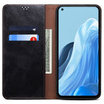 Vaxartat Crazy Horse-texturskal till Oppo Reno7 4G/F21 Pro 4G, magnetiskt självabsorberande stötsäkert stativ i läder i plånboksstil för mobilmobiler