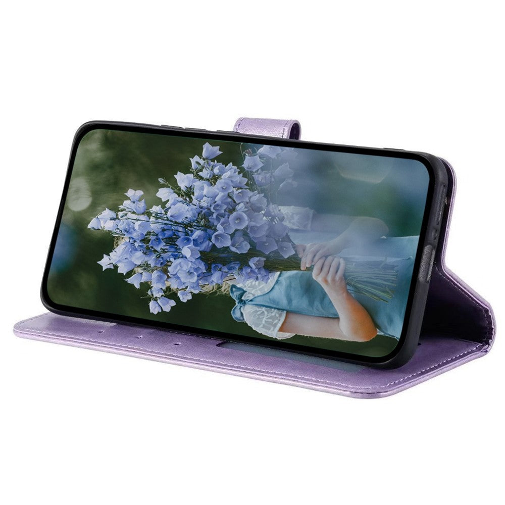 Protective Case for Oppo K10 Pro 5G Imprinted Mandala Flower Pattern Folio Flip Cover PU Leather Anti-drop Wallet Case with Strap