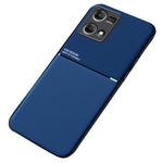 Protective Phone Case for Oppo Reno7 4G Anti-scratch Anti-fall Lines Imprinted PU Leather TPU Shell with Built-in Metal Sheet
