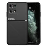 Protective Phone Case for Oppo Reno7 4G Anti-scratch Anti-fall Lines Imprinted PU Leather TPU Shell with Built-in Metal Sheet
