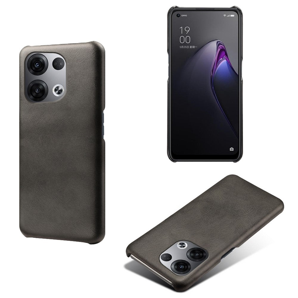 For Oppo Reno8 5G / Reno8 5G (Global Version) Phone Cover Scratch-resistant Textured PU Leather Coated PC Phone Case