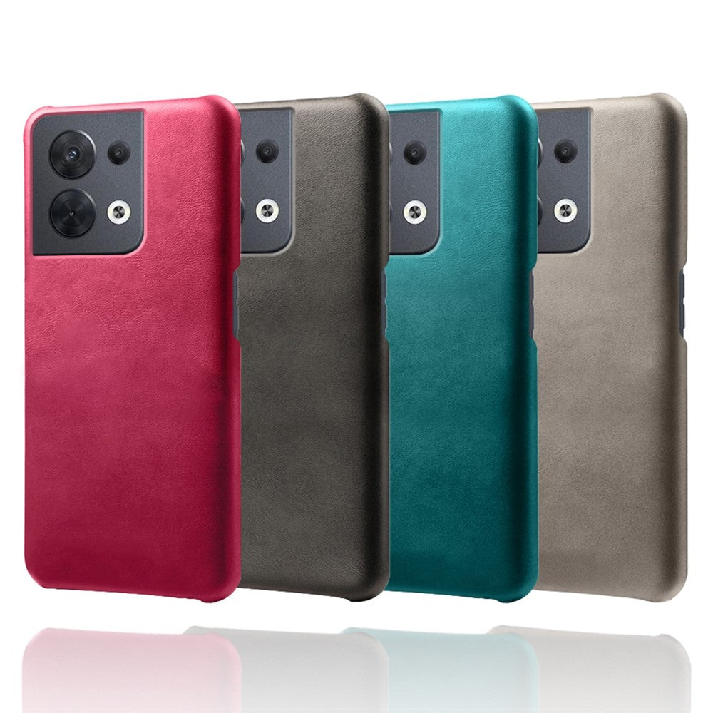 For Oppo Reno8 5G / Reno8 5G (Global Version) Phone Cover Scratch-resistant Textured PU Leather Coated PC Phone Case