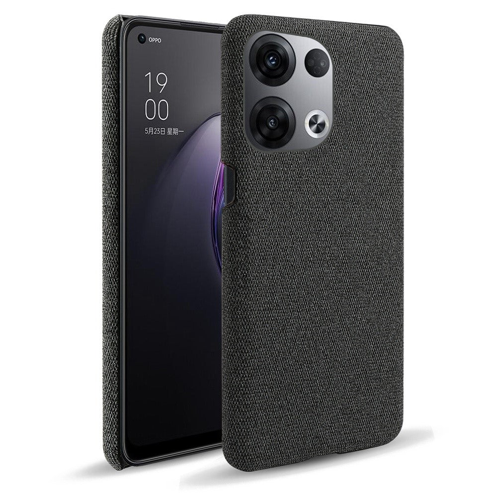 For Oppo Reno8 5G / Reno8 5G (Global Version) Mobile Phone Case Shell Solid Color Hard PC+Cloth Phone Cover