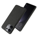 For Oppo Reno8 5G / Reno8 5G (Global Version) Mobile Phone Case Shell Solid Color Hard PC+Cloth Phone Cover